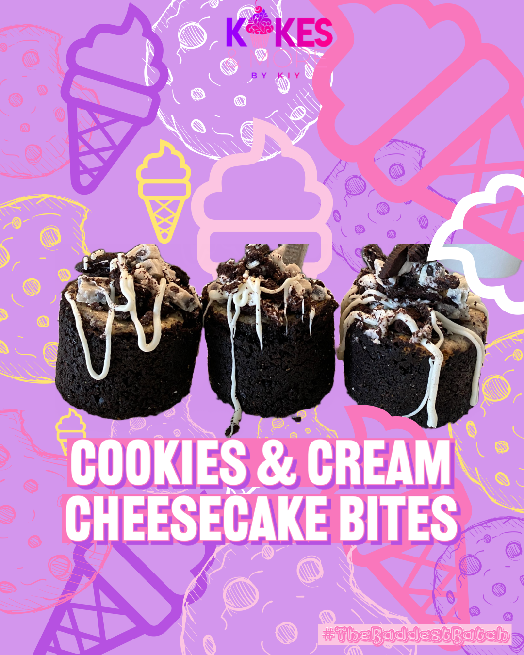 Cookie & Cream Cheesecake Bites