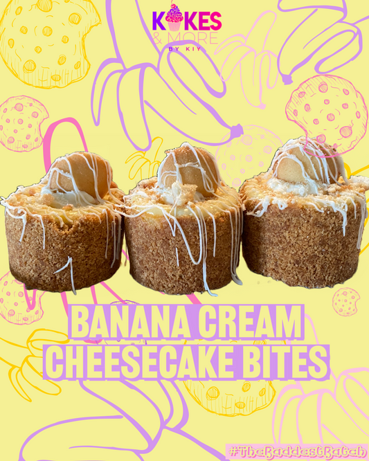 "Banana Cream" cheesecake bites